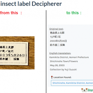 ANNOUNCEMENT, NEW : The Insect Label Decipherer