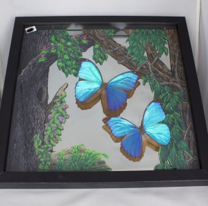 FOR SALE, Morphos on hand painted mirror